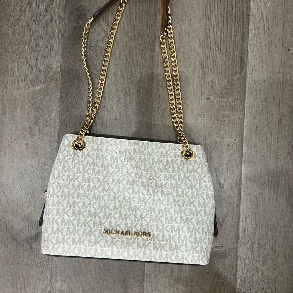 Nwt Michael Kors Vanilla Md Chain Messenger